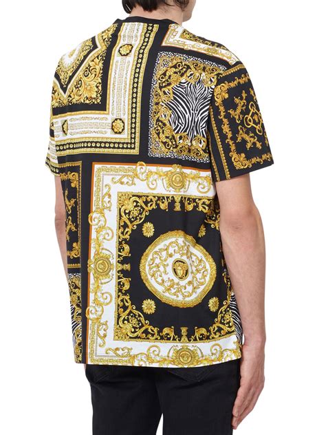 versace men's short sleeve shirts|Versace t shirt men price.